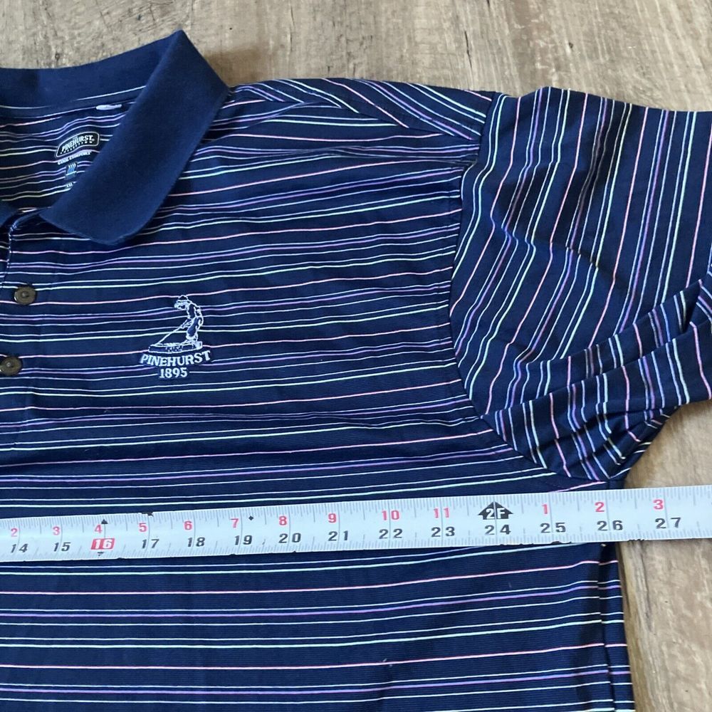 Pinehurst Golf Club Polo Shirt Adult XXL The Putterboy Collection Blue Pink - Picture 7 of 11